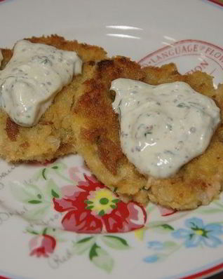 Биточки из батата и семги