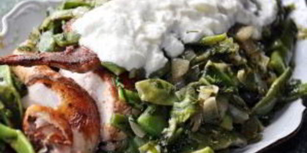 борани с зеленой фасолью