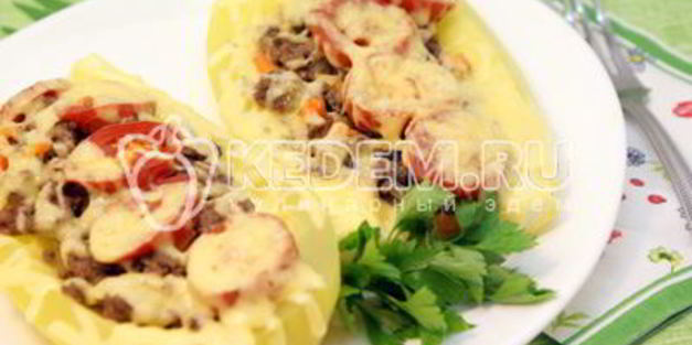 фаршированные лодочки из кабачков