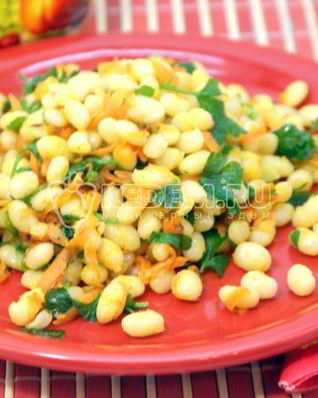 Фасоль с овощами