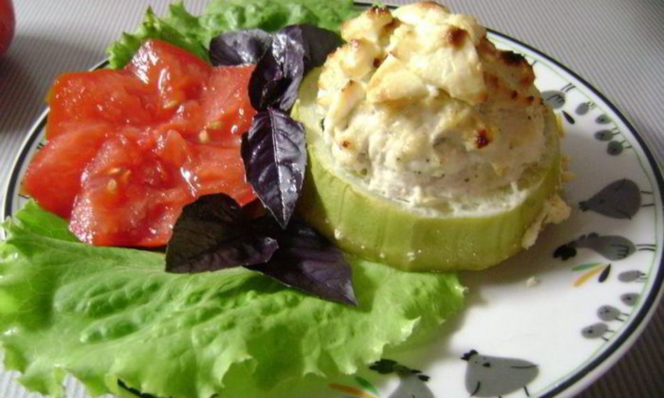 Рецепт кабачки, фаршированные курицей