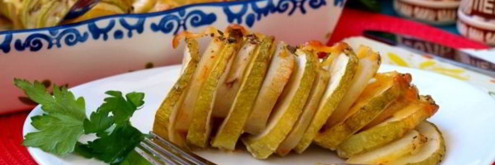 Кабачки с картошкой в духовке