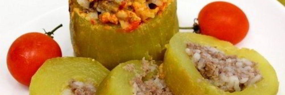 Кабачки, запеченные с индейкой