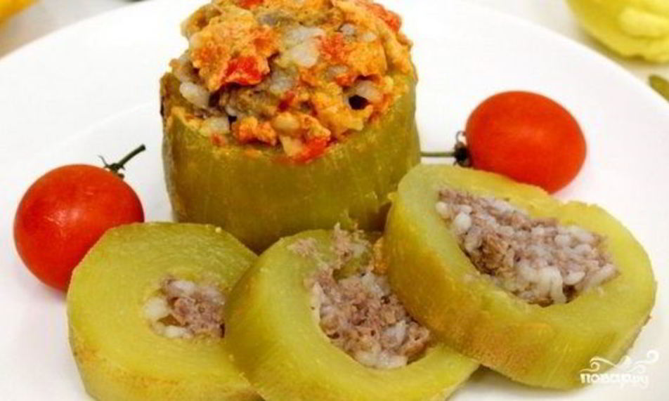 Рецепт кабачки, запеченные с индейкой