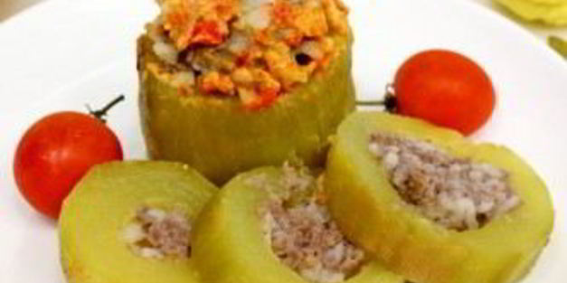 кабачки, запеченные с индейкой