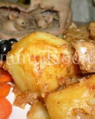 Картофель тушеный с капустой