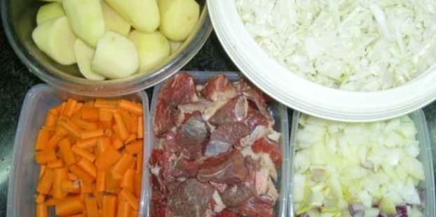 картофель тушеный с капустой