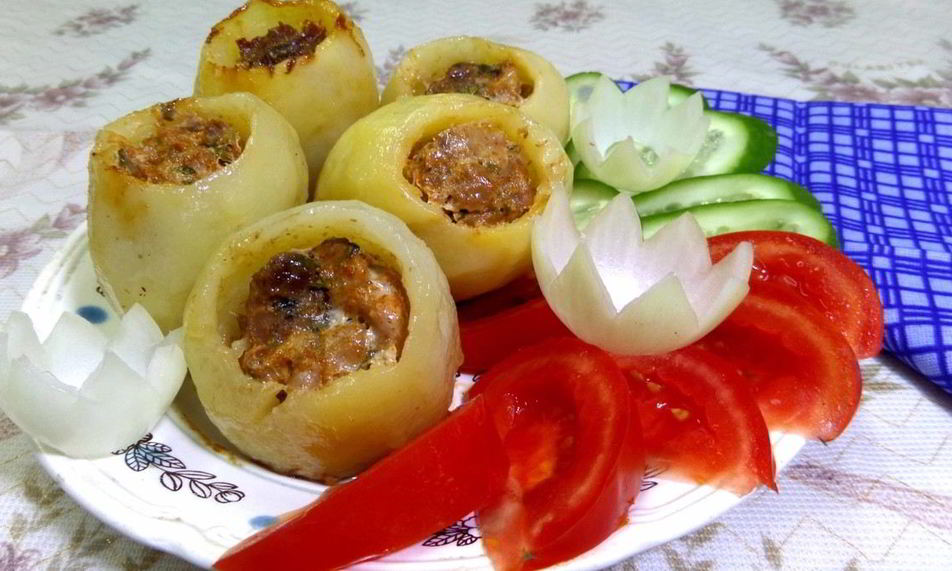 Рецепт картошка фаршированная свининой
