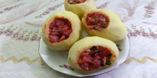 картошка фаршированная свининой
