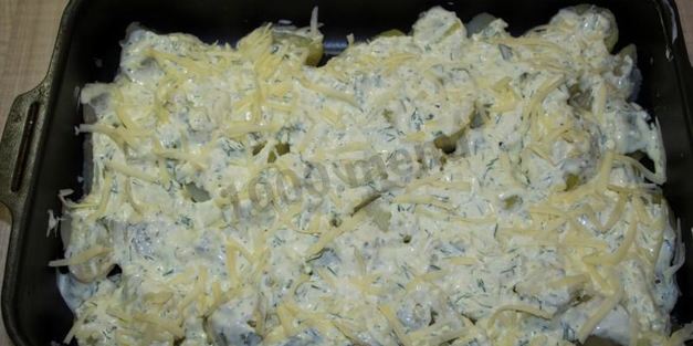 картошка в чесночном соусе запеченная в духовке