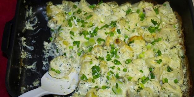 картошка в чесночном соусе запеченная в духовке