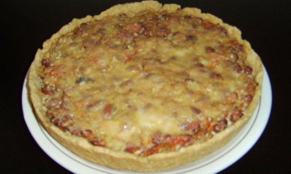 Рецепт киш с красной фасолью и тунцом