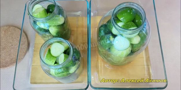 огурцы в кипящем маринаде на зиму