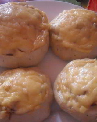 Патиссоны, фаршированные мясом и грибами