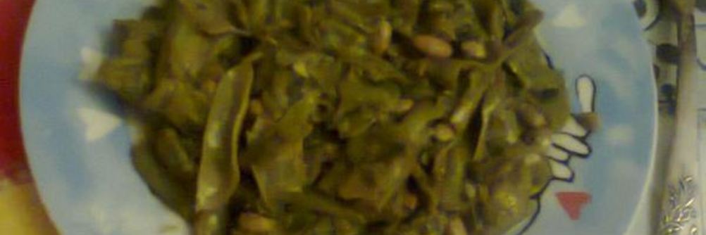 Стручковая фасоль с зеленью