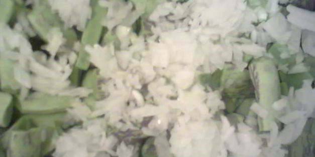 стручковая фасоль с зеленью