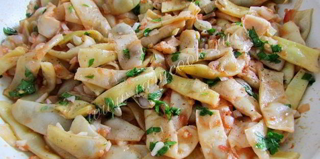 стручковая фасоль, тушеная с овощами