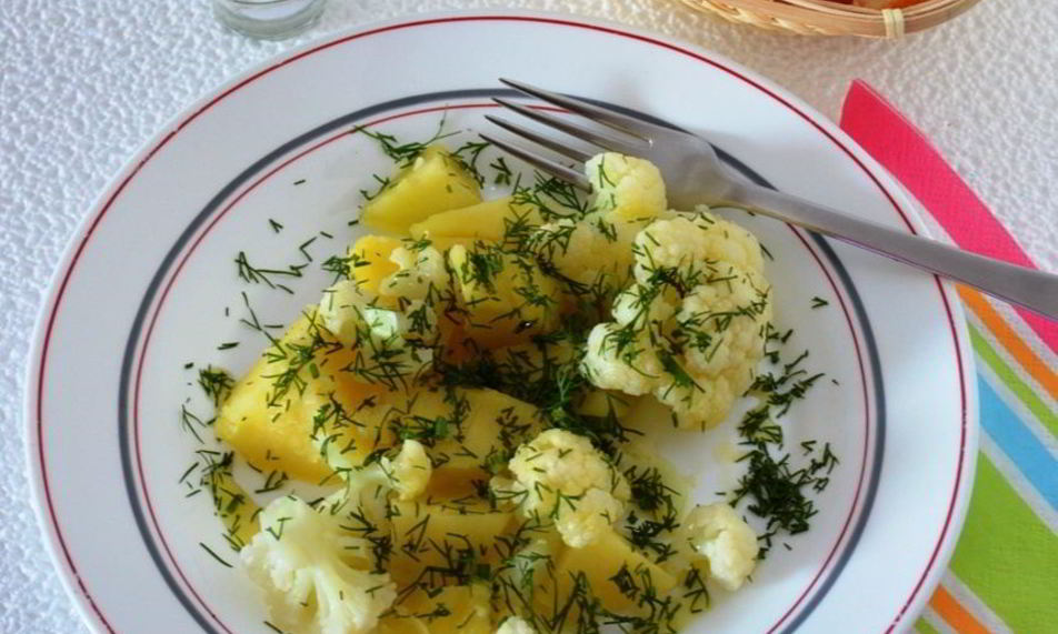 Рецепт цветная капуста с картошкой