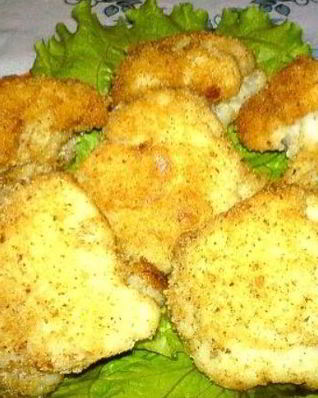 Цветная капуста в кляре и панировочных сухарях