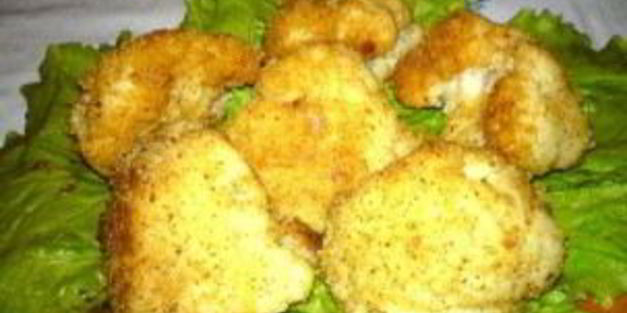 цветная капуста в кляре и панировочных сухарях