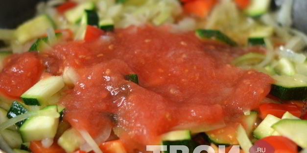 тушеная фасоль с овощами