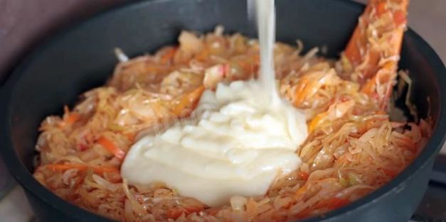 тушеная капуста по-русски