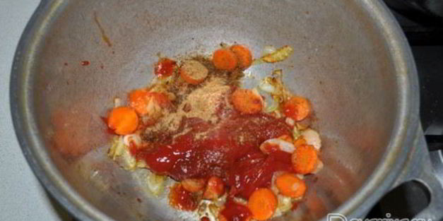 тушеный картофель с курицей