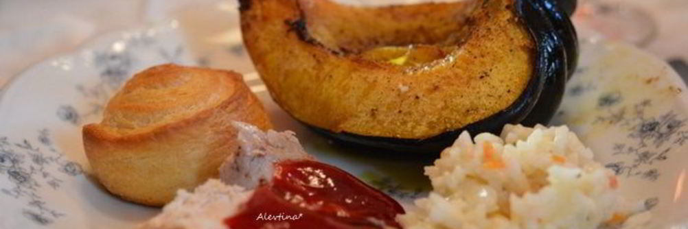 Тыква акорн, запеченная с корицей