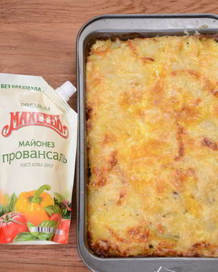 Запеченная картошка с майонезом