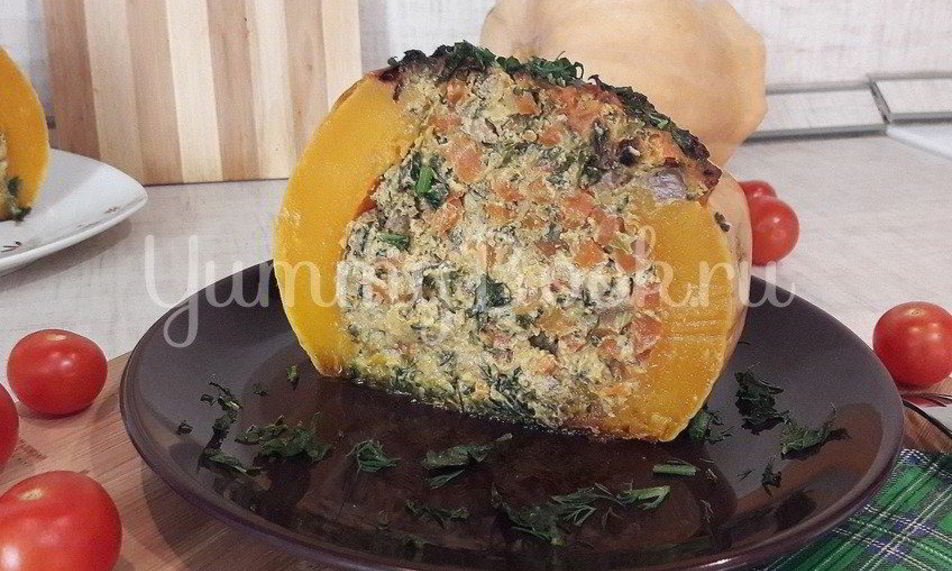 Рецепт запеченная тыква, фаршированная говядиной