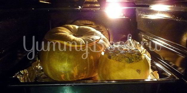 запеченная тыква, фаршированная говядиной