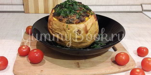 запеченная тыква, фаршированная говядиной