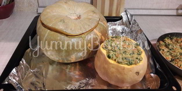 запеченная тыква, фаршированная говядиной