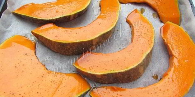 запеченная тыква с базиликом и фетой