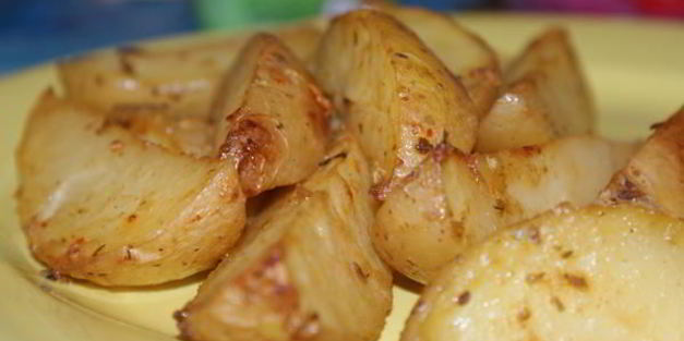 запеченный картофель в горчичном маринаде