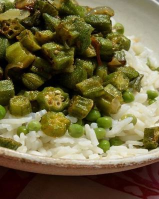 Жареная бамия по-индийски