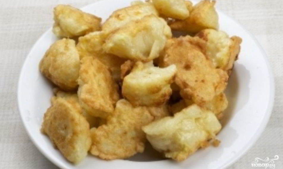 Рецепт жареная цветная капуста с яйцом