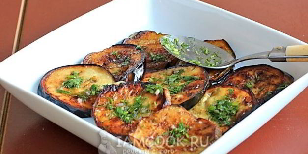 жареные баклажаны в маринаде