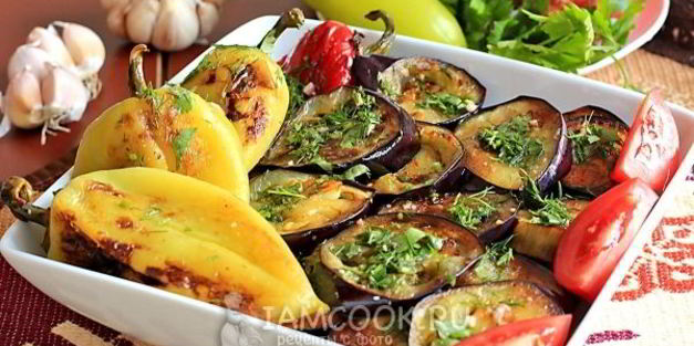 жареные баклажаны в маринаде