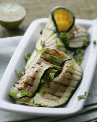 Жареные цукини с лаймом и мятой