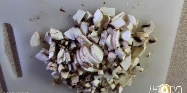 куриная печень с грибами