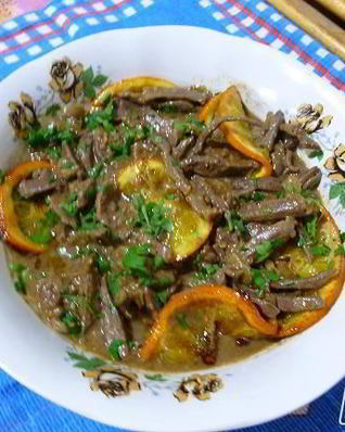 Печень с апельсинами