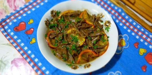 печень с апельсинами