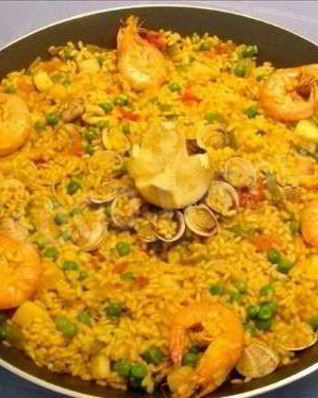 Испанская паэлья креветочная