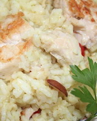 Китайский остро-сладкий плов из курятины