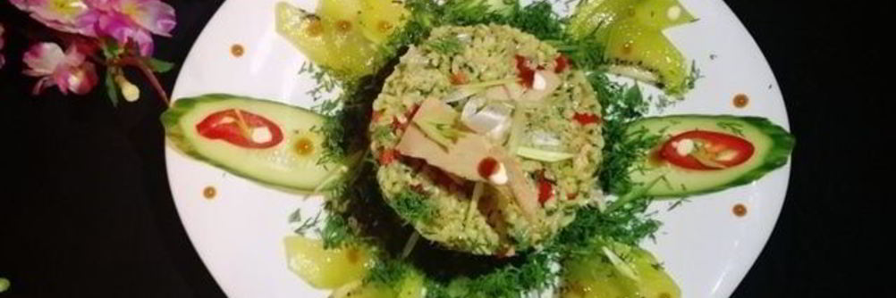 Легкий плов из тунца и булгура