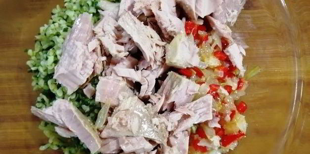 легкий плов из тунца и булгура