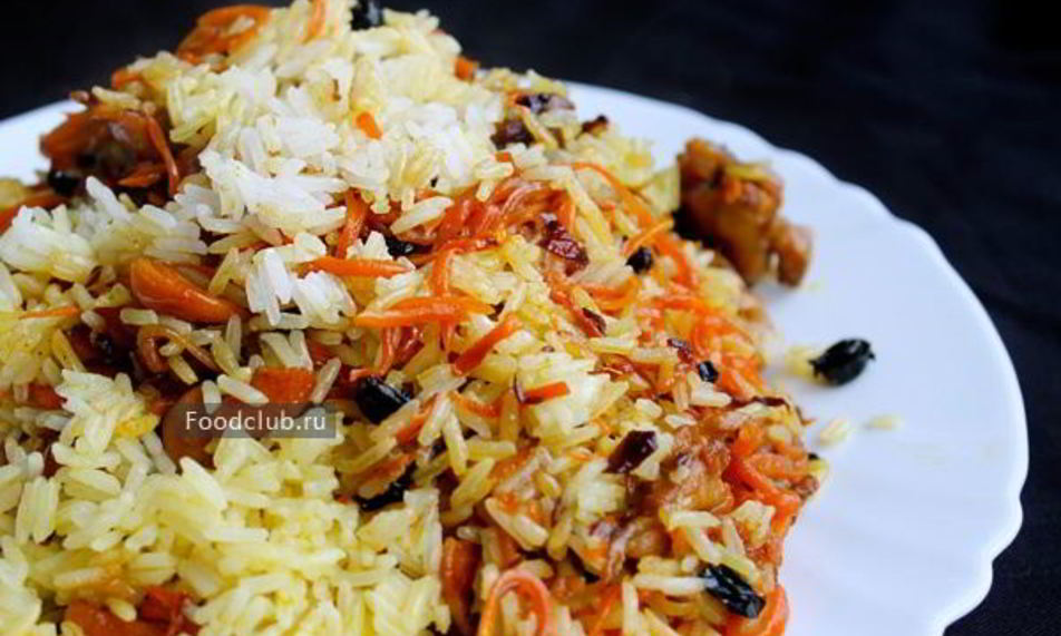 Рецепт откидного плова с курицея и курагого