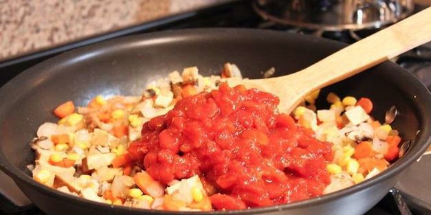 овощная паэлья с грибами