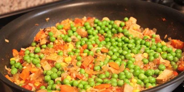 овощная паэлья с грибами